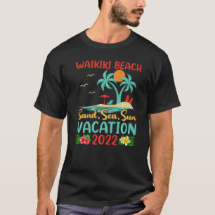 Camiseta Beach Vacation 2022 Retro Honolulu Hawaii Waikiki