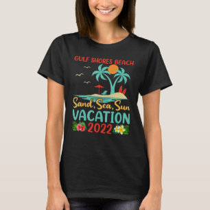 Camiseta Beach Vacation 2022 Retro Sunset Alabama Gulf Shor