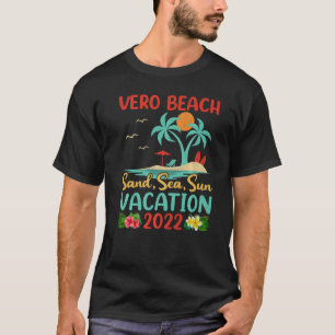 Camiseta Beach Vacation 2022 Retro Sunset Florida Vero Beac