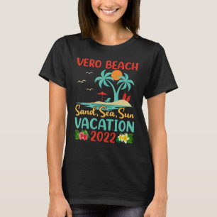 Camiseta Beach Vacation 2022 Retro Sunset Florida Vero Beac