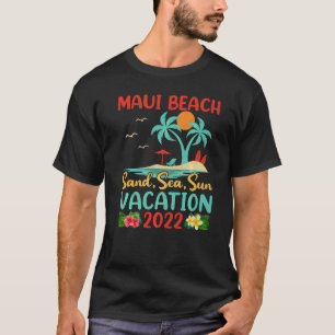 Camiseta Beach Vacation 2022 Retro Sunset Hawaii Maui Beach