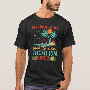 Camiseta Beach Vacation 2022 Retro Sunset Virginia Beach