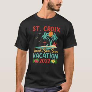 Camiseta Beach Vacation 2022 Retro Virgin Island St Croix B