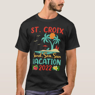 Camiseta Beach Vacation 2022 Retro Virgin Island St Croix B