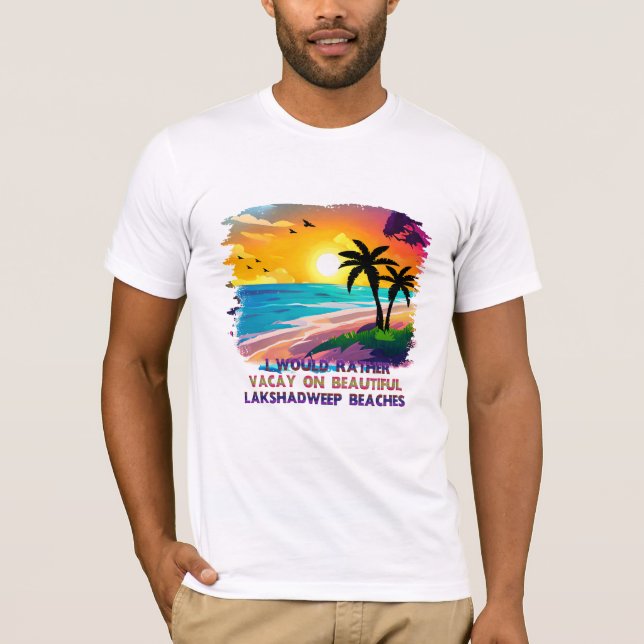 Camiseta Beach Vacation Tee, Lakshadweep Indian Beach (Anverso)