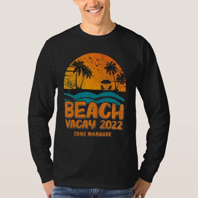 Camiseta Beach Vacay 2022 Communications Manager (Anverso)
