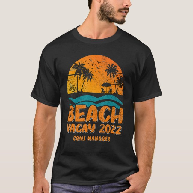 Camiseta Beach Vacay 2022 Communications Manager (Anverso)