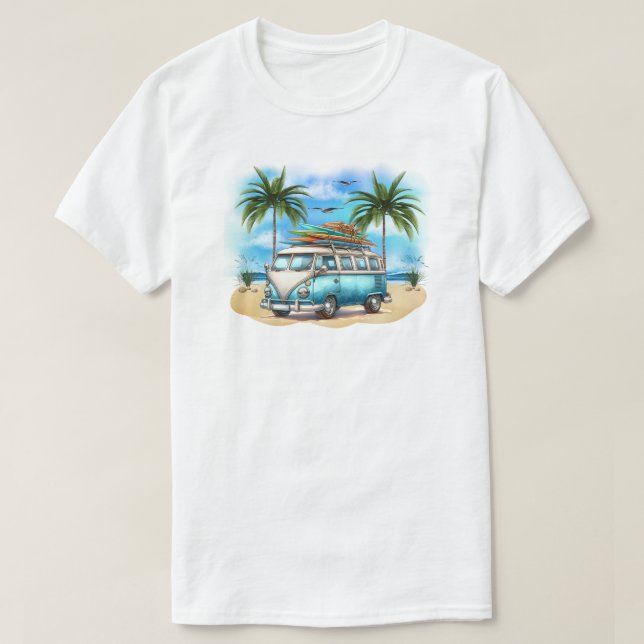 Camiseta Beach Van T-Shirt (Diseño del anverso)