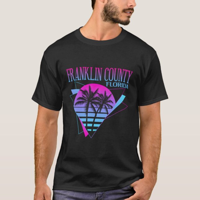 Camiseta Beach Vaporwave Vacation Franklin County (Anverso)
