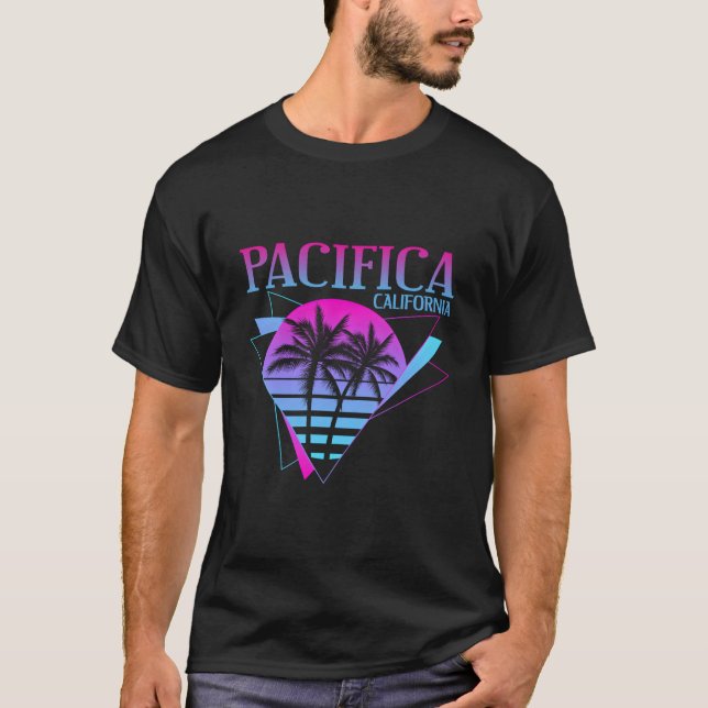 Camiseta Beach Vaporwave Vacation Pacifica (Anverso)