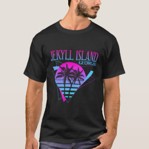 Camiseta Beach Vaporwave Vacation Souvenir Jekyll Island