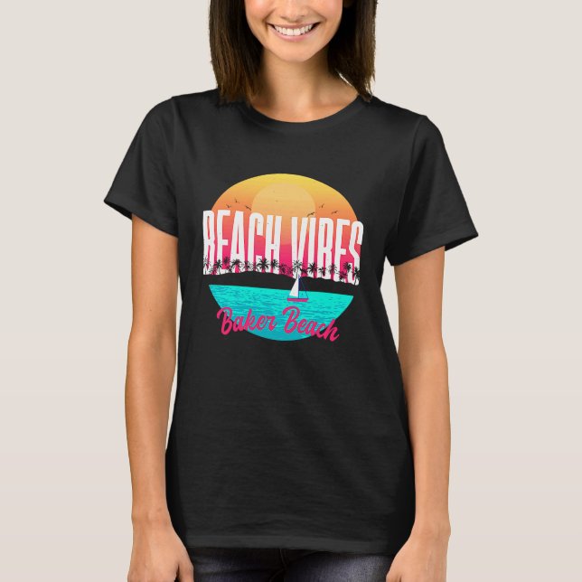 Camiseta Beach Vibes Baker Beach Summer California Tropical (Anverso)