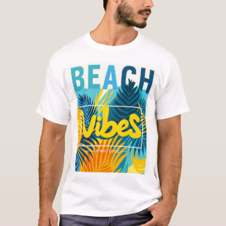 Camiseta Beach Vibes - Estilo de la calle tropical
