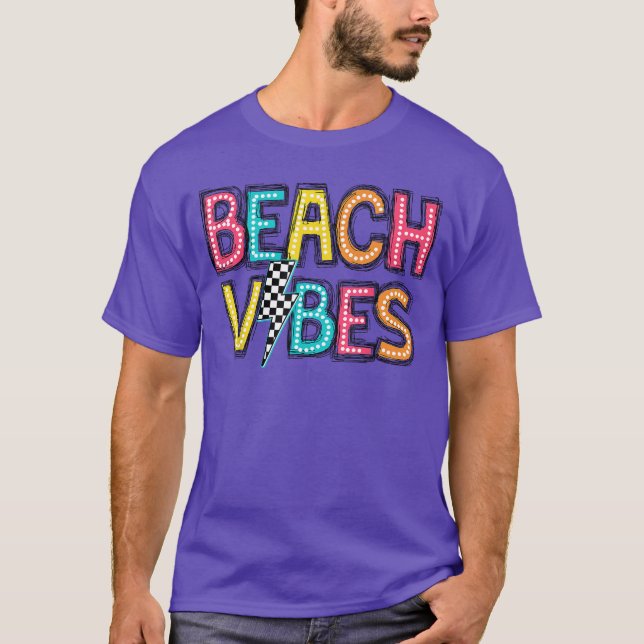 Camiseta Beach Vibes Hola Summer Vacation Chica Mujeres Ado (Anverso)