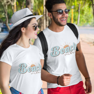 Camiseta Beach Vibes Retro Summer Sun