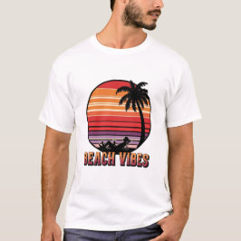 Camiseta Beach Vibes - Retro Sunset