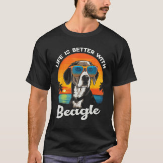 Camiseta Beach  with a Beagle Dog