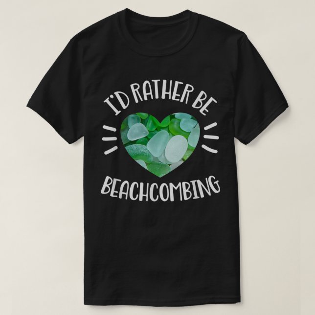 Camiseta Beachcombing de vidrio marino (Diseño del anverso)