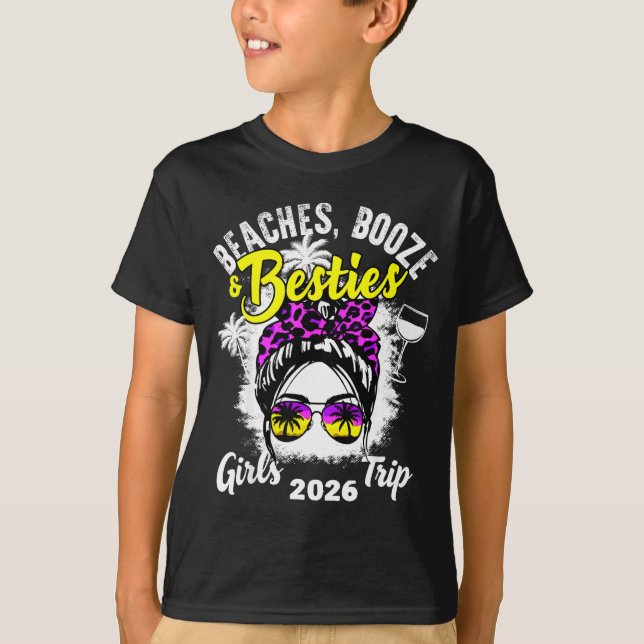 Camiseta Beaches booze besties girls trip 2026 florida (Anverso)