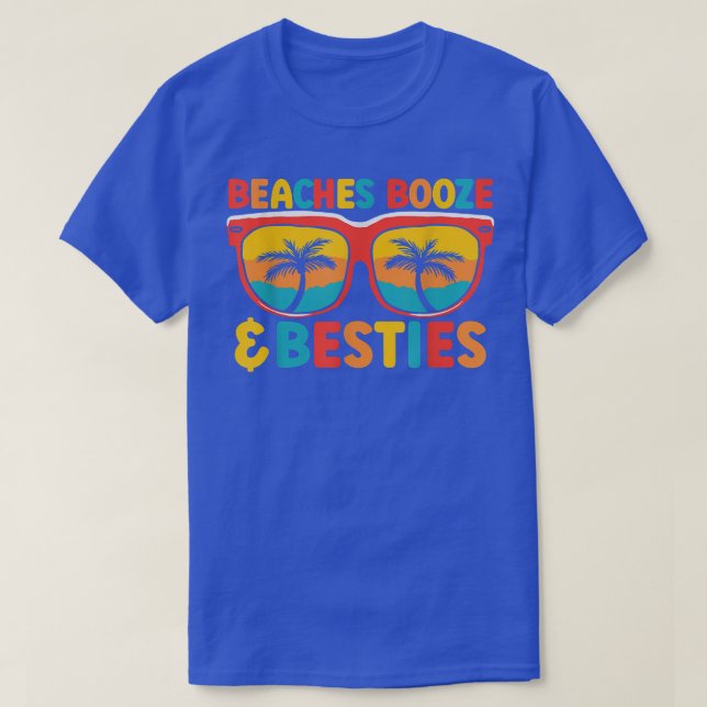 Camiseta Beaches Booze Besties Girls Trip Girls Weekend 202 (Diseño del anverso)