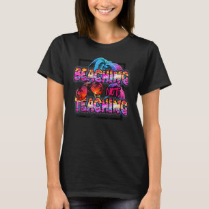Camiseta Beaching Not Teaching Leopard Family Vacation Tea