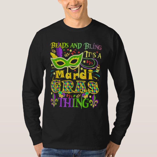 Camiseta Beads and Bling It's a Mardi Gras Thing 2 (Anverso)