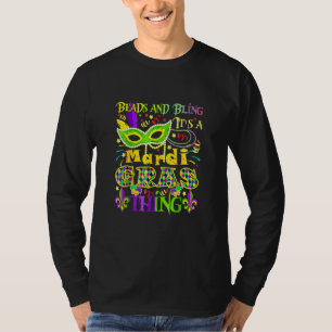 Camiseta Beads and Bling It's A Mardi Gras Thing_2
