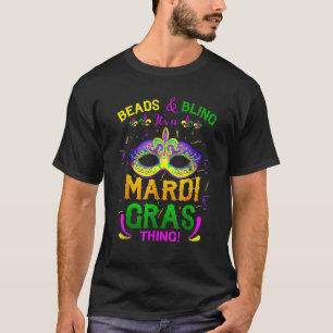 Camiseta Beads and Bling It's A Mardi Gras Thing Carnival M