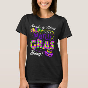 Camiseta Beads and Bling It's A Mardi Gras Thing Holiday Sa