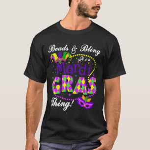 Camiseta Beads and Bling It's A Mardi Gras Thing Holiday Sa