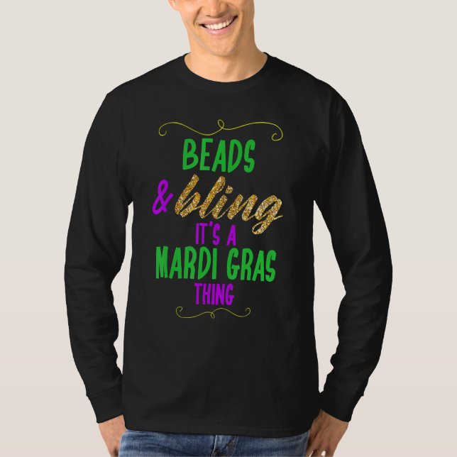 Camiseta Beads & Bling Its A Mardi Gras Thing Cool_1 (Anverso)