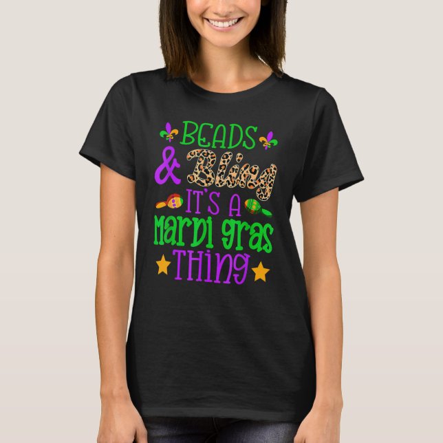 Camiseta Beads & Bling It's A Mardi Gras Thing Cool_6 (Anverso)