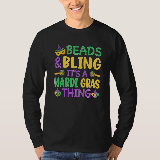 Camiseta Beads & Bling It's a Mardi Gras Thing Cool Men Wom (Anverso)
