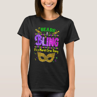 Camiseta Beads & Bling It's a Mardi Gras Thing Cool Party M