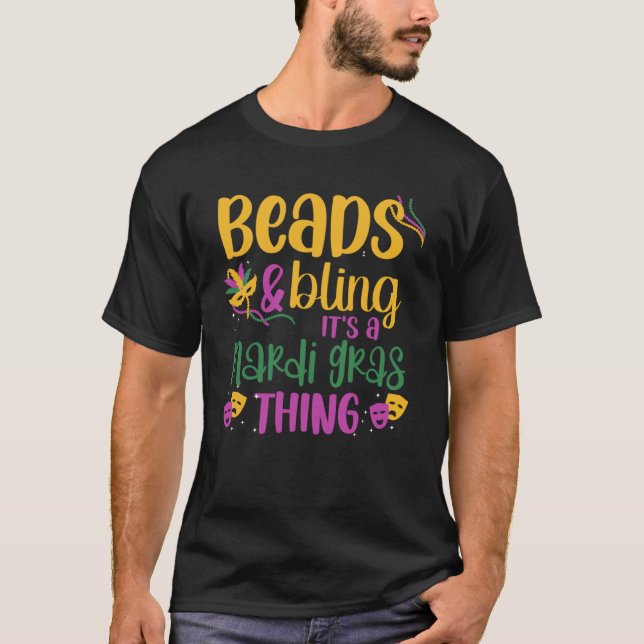 Camiseta Beads & Bling It's a Mardi Gras Thing Guay (Anverso)
