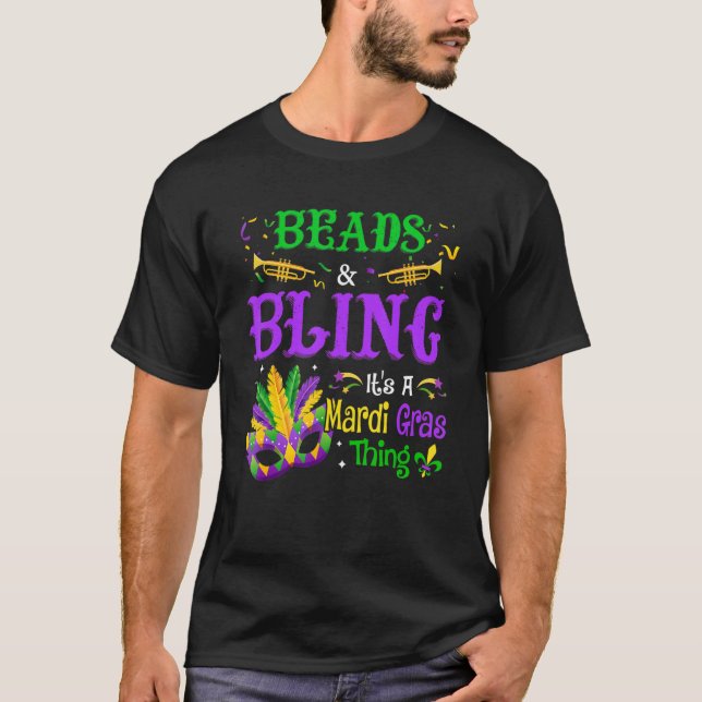 Camiseta Beads & Bling It's A Mardi Gras Thing Guay Costume (Anverso)