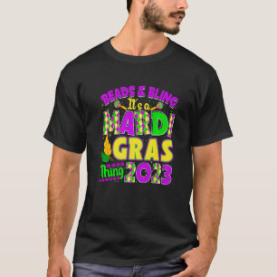 Camiseta Beads & Bling Se trata de un Mardi Gras Thing Mask