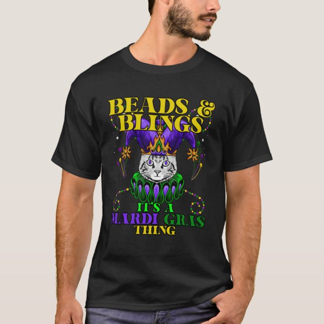 Camiseta Beads & Blings Itu2019s A Mardi Gras Thing Carniva (Anverso)