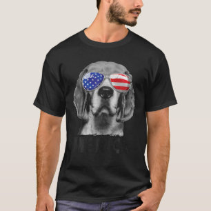 Camiseta Beagle 4 de julio Gafas de sol de Merica Hombres E