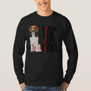 Camiseta Beagle Amazing Love Strong Happy Selfless Gracef