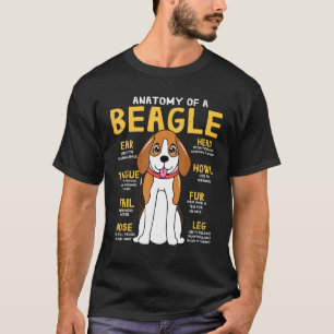 Camiseta Beagle Anatomy Dog Mom Dad Cute