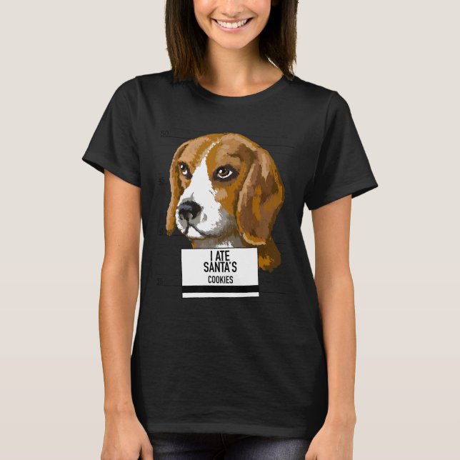 Camiseta Beagle Ate Santa Cookies (Anverso)