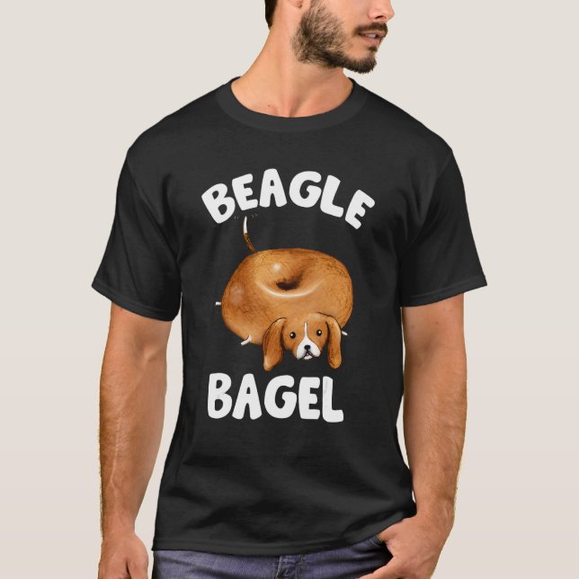 Camiseta Beagle Bagel Funny Beagle Lover Dog Pun Jewish Lov (Anverso)