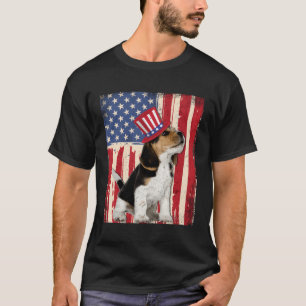 Camiseta Beagle Bandera Estadounidense Patriótica 4 De Juli
