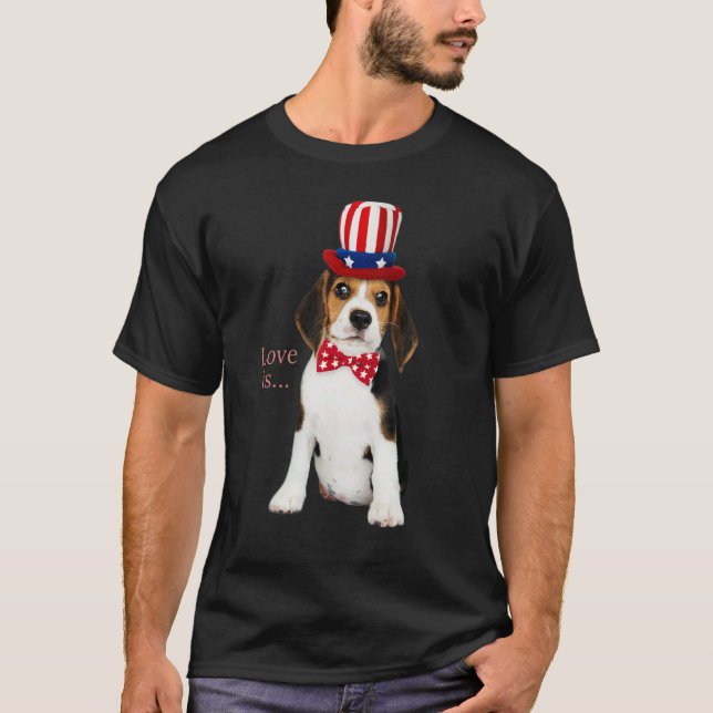 Camiseta Beagle Beagles Love Is Dog Mom Dad Puppy Mascota C (Anverso)