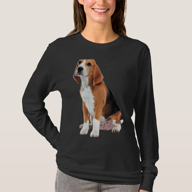 Camiseta Beagle Beagles Love Is Dog Mom Dad Puppy Mascota C (Anverso)