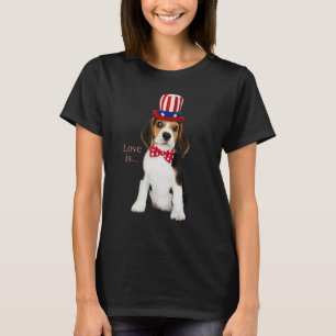 Camiseta Beagle Beagles Love Is Dog Mom Dad Puppy Mascota C