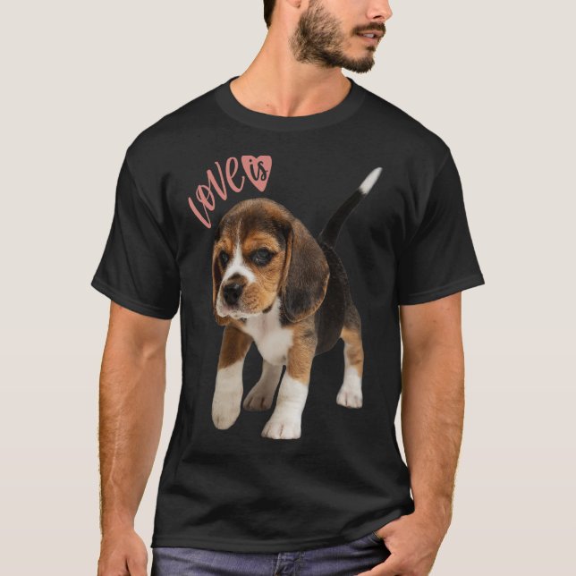 Camiseta Beagle Beagles Love Is Dog Mom Dad Puppy Mascota C (Anverso)