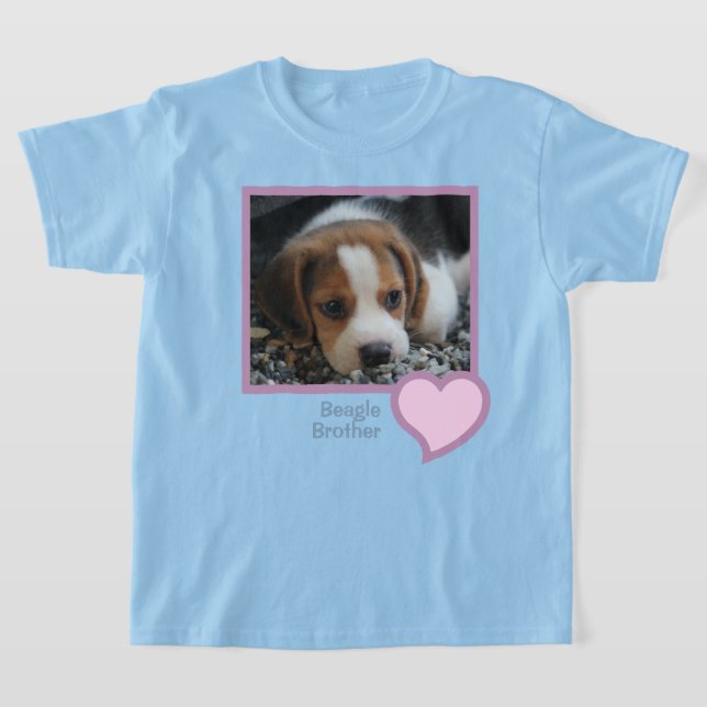 Camiseta Beagle Brother Text Mascota Dog Family Photo (Distribución)