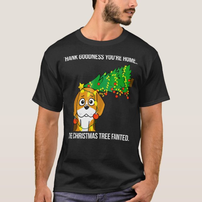 Camiseta Beagle Christmas Tree Faintang Dog (Anverso)